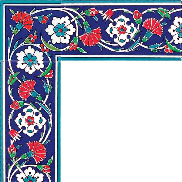 10x20 cm Çini Bordür B-43